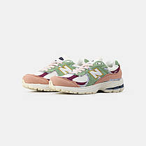 Жіночі Кросівки New Balance 2002R White Pink Green / Нью Беланс 2002Р Білі з Рожевим та Зеленим, фото 5