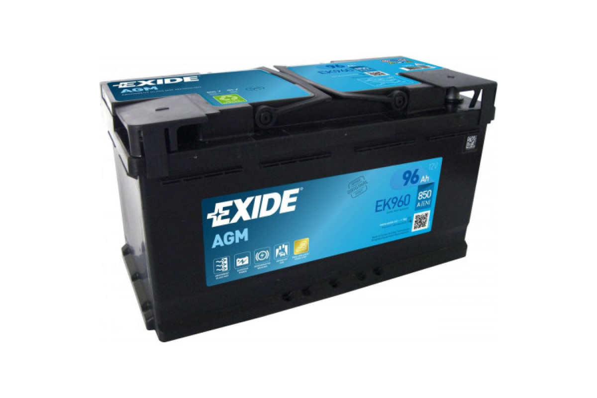 Акумулятор EXIDE AGM 96 (R+) (850А) EK960