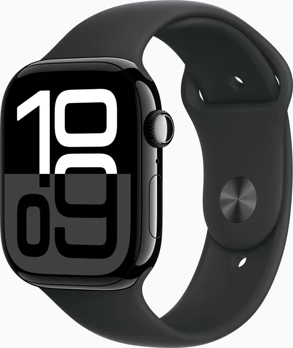 Apple Watch 10 46mm Jet Black Aluminium Case with Black Sport Band-M/L Розумний годинник, фото 1