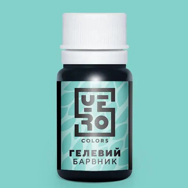 Водорозчинний гелевий барвник, Yero Colors, колір - тіфані, 10г, фото 1