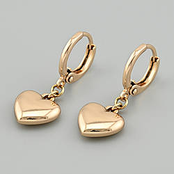 Сережки підвіски Невичерпна любов 47155 розмір 25х10 мм вага 4.1 г позолота 18К