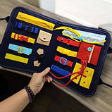 Навчальна бізісумка з фетру "Застібки" (тактильні, розвиваючі вправи), фото 3