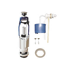 Комплект арматури з однокнопковим зливним механізмом і бічним клапаном впуску ½" і пласт. різьбленням TAU (9830223)