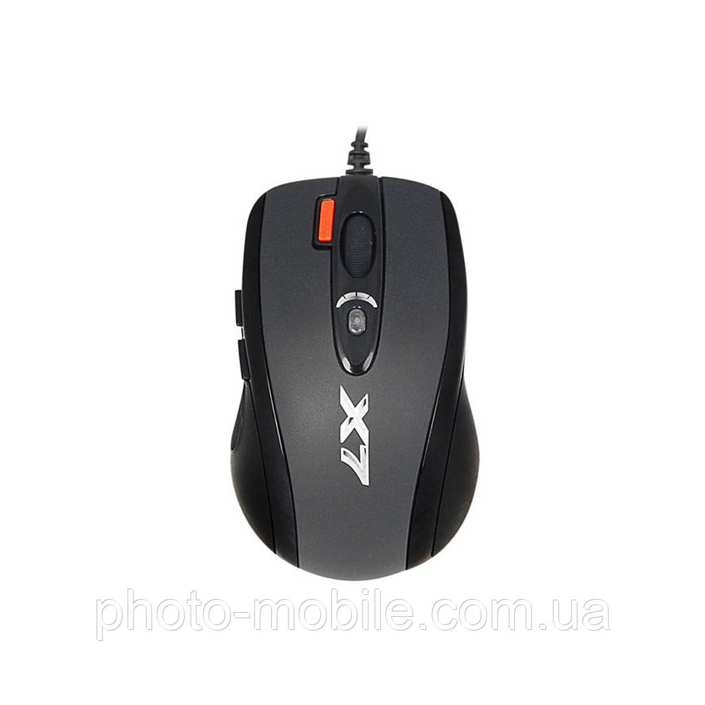 Ігрова комп'ютерна миша A4tech X-710BK Game Osca, Optical, USB, 2000 dpi, Gaming X7, налаштування режиму DPI, кнопка потрійного