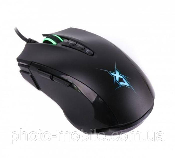 Ігрова комп'ютерна миша A4tech X89 Game Oscar Neon, Optical, USB, 2400 dpi, Gaming X7, кабель 1,8 м Black