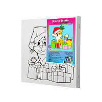 Набір для розпису за контуром для дітей Riviera Blanca Кішка з подарунками 25x25 см (КА-063)