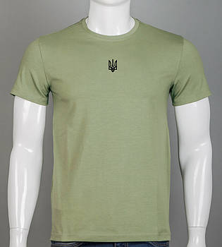 Футболка чоловіча Тризуб 2401м (Уп.4шт M-XXL), Світла оливка