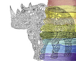 Картина-антистрес Riviera Blanca Носоріг 40x50 см (RB-0573)