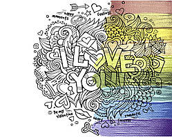 Картина-антистрес Riviera Blanca I love you 40x50 см (RB-0601)