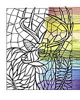 Картина-антистрес Riviera Blanca Вітраж. Олень 40x50 см (RB-0641)