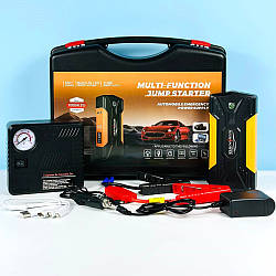 Пускозарядний пристрій/бустер для авто 99800mAh 2 USB з компресором Jump Starter QY28 Чорно-помаранчевий 52856
