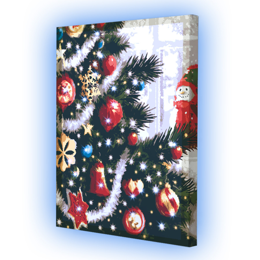 Картина за номерами зі світлодіодною підсвіткою Riviera Blanca Святкові вогні 40x50 см (ГР-003), фото 1