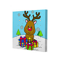 Набір для розпису за контуром для дітей Riviera Blanca Новорічні подарунки 25x25 см (КА-169)
