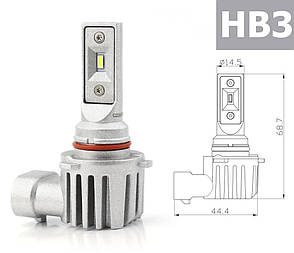 Світлодіодні LED лед лампи HB3 компактні як галогенка BAXSTER SE Plus, фото 3