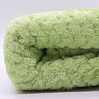 Плед двоспальний, 200х180см, Blanket, Зелений / Однотонне покривало на ліжко / Плюшевий плед покривало, фото 8