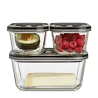 Набір скляних вакуумних контейнерів Caso VacuBoxx Eco-Set 3шт. Німеччина