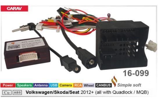 Перехідник для магнітол 9", 10.1" Carav 16-099 Volkswagen, Skoda, Seat