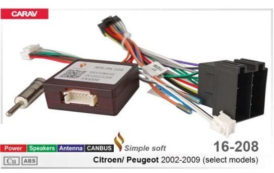 Перехідник для магнітол 9", 10.1" Carav 16-208 Citroen, Peugeot