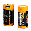 Акумулятор 16340 Fenix 700 UP mAh Li-ion з micro-USB зарядкою, фото 2