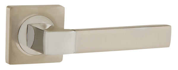 Ручка дверна Ajax FUSION JK SN/CP-3 матовий нікель/хром, фото 1