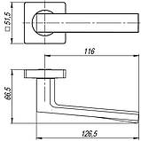 Ручка дверна Ajax ERGO JK SN/CP-3 матовий нікель/хром, фото 3