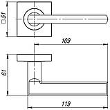 Ручка дверна Ajax POLO JK BL-24 чорний, фото 2