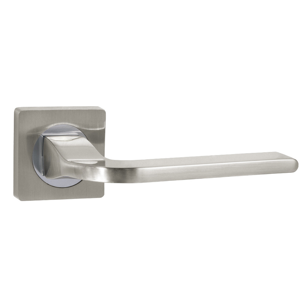 Ручка дверна Ajax SPLINE JK SN/CP-3 матовий нікель/хром, фото 1