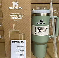 Термос термочашка Stanley Quencher H2.0 Tumbler з нержавіючої сталі 1,18 л Bay Leaves KT6007815 solve