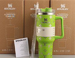 Термос термочашка Stanley Quencher H2.0 Tumbler з нержавіючої сталі 1,18 л Green Monogram KT6007828 solve