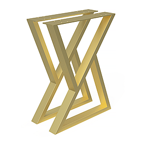 Комплект опор для журнального столу з металу 350×60 мм, H 450 мм 2 шт Золото