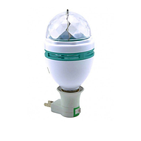 Диско лампа світлодіодна лампочка RGB у формі чарівної кулі