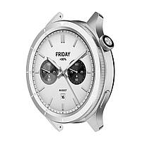 Безель металевий для смарт годинника Xiaomi Watch S3/S4 Silver-1 + захисне скло, фото 7