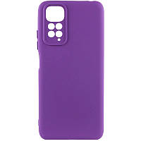 Чохол TPU GETMAN Liquid Silk Full Camera для Xiaomi Redmi Note 11 (Global) / Note 11S Фіолетовий / Purple