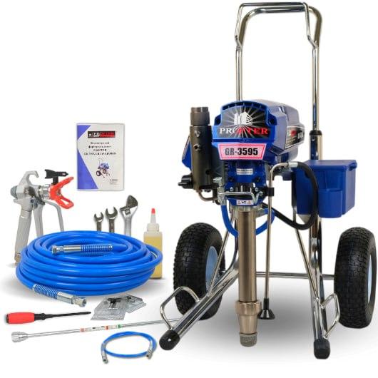Професійний високопродуктивний Profter GR-3595 (6.6л./хв 4000Вт.) поршневий шпаклювальний апарат, фото 1
