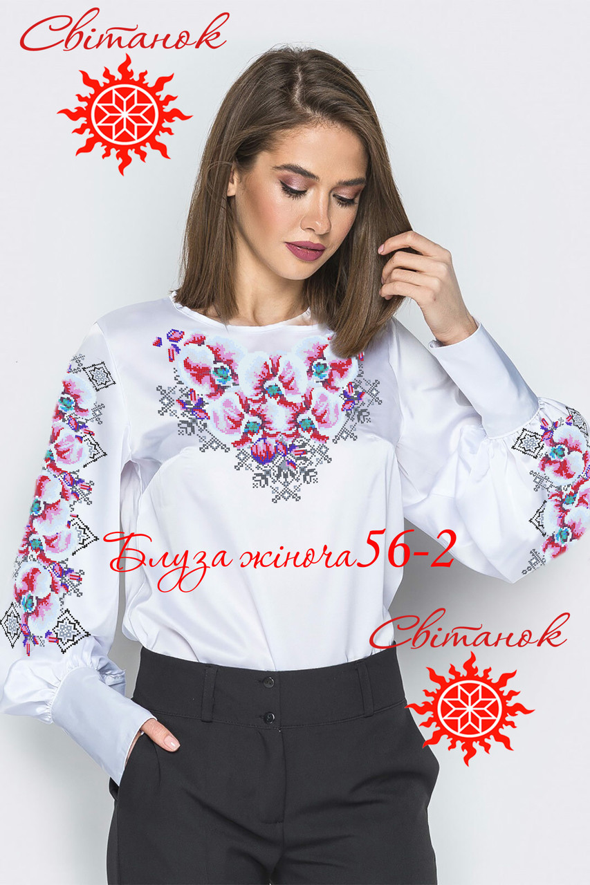 Заготовка для вишиванки блуза жіноча БЖ-56-2 ТМ "Світанок", фото 1