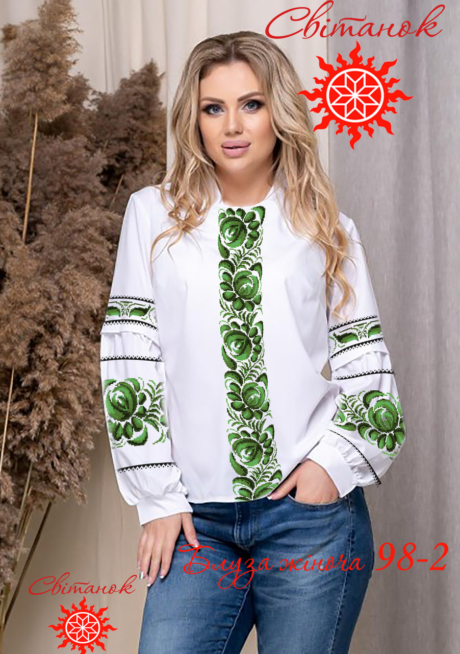 Заготовка для вишиванки блуза жіноча БЖ-98-2 ТМ "Світанок", фото 1