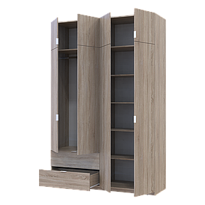 Розпашна шафа для одягу Doros Лукас Дуб сонома 180х50х240 (80737731), фото 3