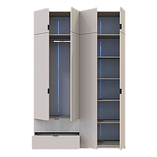 Розпашна шафа для одягу Doros Лукас Кашемір 180х50х240 (80737729), фото 5