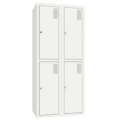 Металева шафа для одягу 1800х800х500 мм, шафа металева ШОМК-400/2/4, шафа для зберігання одягу в роздягальню, спортзал, гардеробну