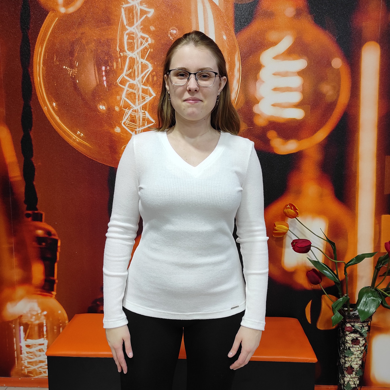 Гольф J.LONDON жіночий віскоза мис рубчик прямий крій 46 білий, фото 1