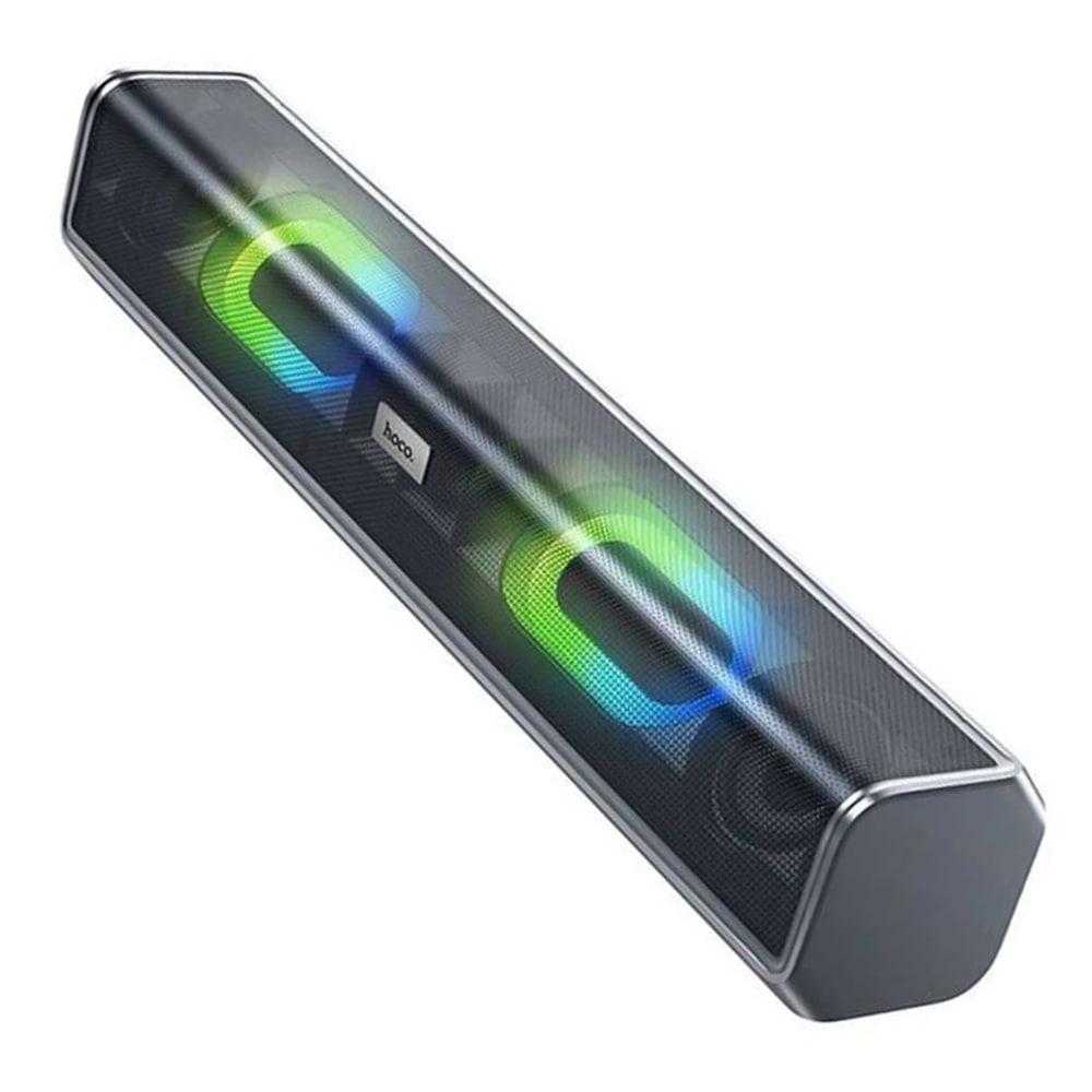 Портативна Bluetooth колонка саундбар HOCO BS49 Dazzling sound з LED підсвічуванням Grey
