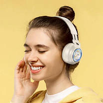 Бездротові накладні навушники з мікрофоном HOCO W50 (Bluetooth 5.3) Milky White, фото 5