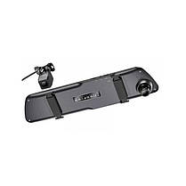 Відеореєстратор Hoco DV4 4.5-inch IPS із дзеркалом та камерою заднього виду Black, фото 5