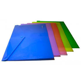 Папка на кнопці А4 непрозора конверт фактура апельсин мікс Е31305-50