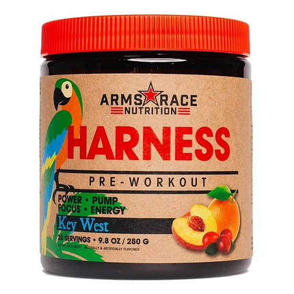 Передтренувальний комплекс Arms Race Nutrition Harness Pre-Workout 300 г (20/40 порц.) (персик), фото 1