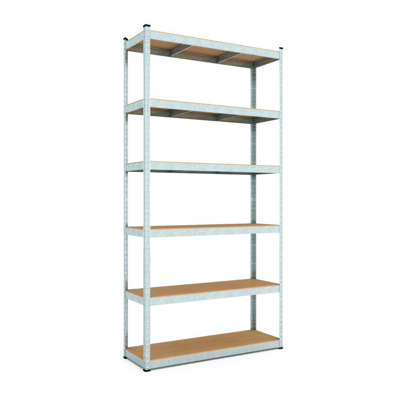 Стелаж Бюджет ОМ 2400х1200х400 Меткас, 125 кг/полицю, 6 полиць, МДФ, оцинкований, металевий