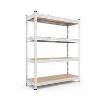 Стелаж Титан ОМ 1800х1600х500 Меткас, 300 кг/полицю, 4 полиці, МДФ, оцинкований, металевий