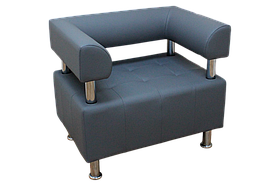 Крісло м'яке офісне BNB IRIS 80см. Будь-який колір. Для очікування, лікарні, школи, університету, ТРЦ, СТО