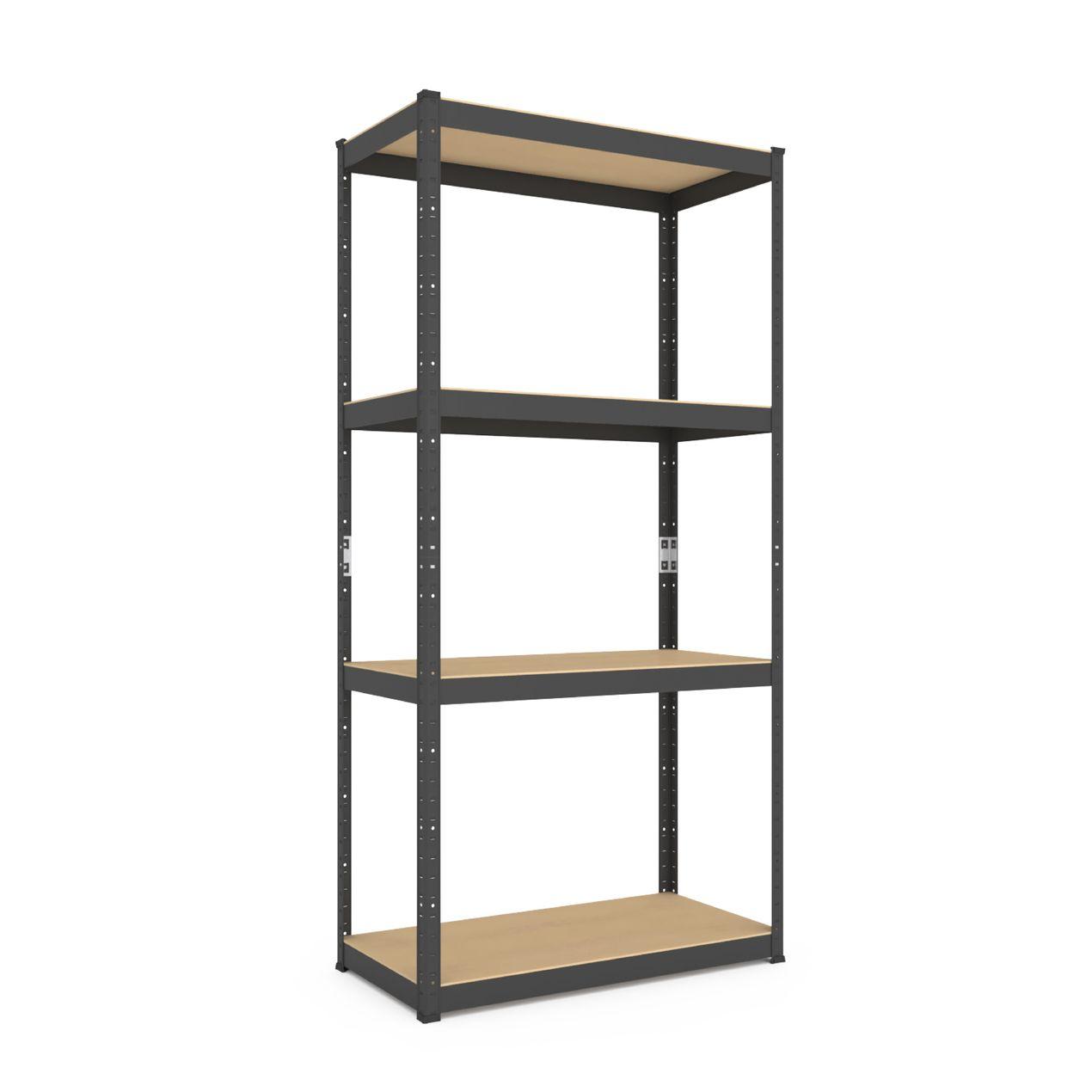 Стелаж Бюджет КД 1600х800х400 Меткас, 175 кг/полицю, 4 полиці, ДСП, пофарбований, металевий