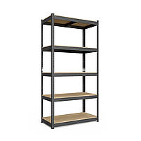 Стелаж Бюджет КМ 1800х900х400 Меткас, 175 кг/полицю, 5 полиць, МДФ, пофарбований, металевий